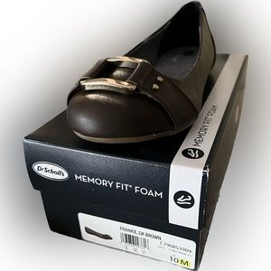 NEW Dr. Scholl’s memory fit women’s flats in brown.